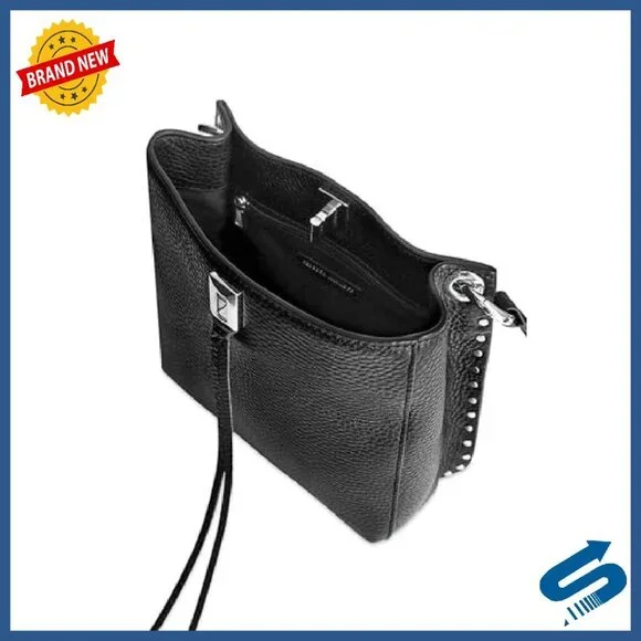 Small Genuine Leather Shoulder Bag with Twist Lock Closure - Picture 4 of 7